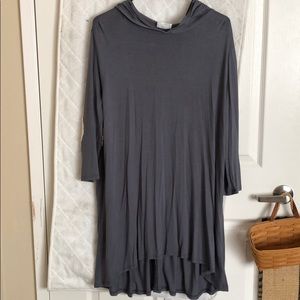Fantastic Fawn Gray Dress with Lace Elbow Patches
